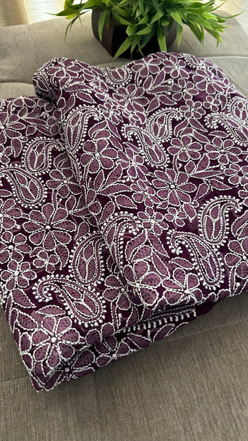 Beautiful Faux Georgette Pure Handcrafted Chikankari full  Suit