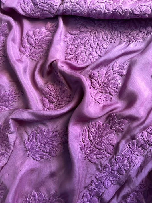 Mahir Silk Pure Chikankari Kurta with Inner