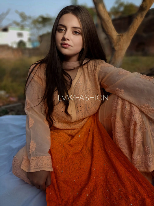 Beautiful Ombre Dyed Premium Georgette 3 piece set