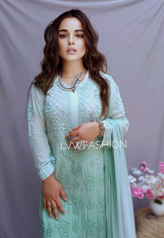 "Adaya" Restock This Beauty Premium Georgette Long Kurta Duptta Set