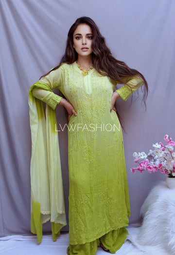 "Afsana" Premium Georgette 3 piece set(without mukaish)