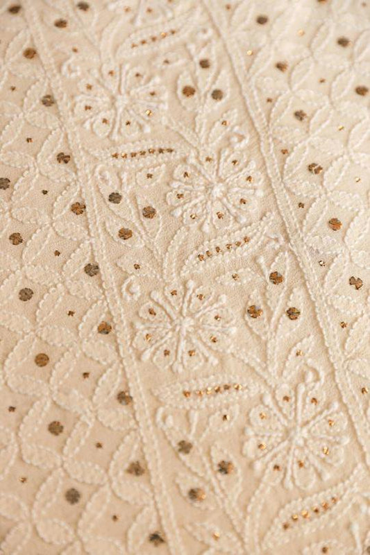 Pure Ivory Ruhani Georgette luxury Unstiched Suit