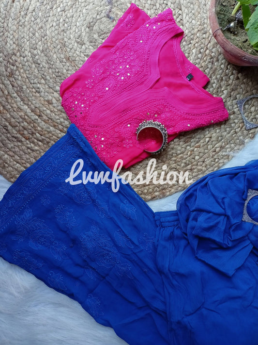 Premium Pink & Blue Contrast 3 Piece Set