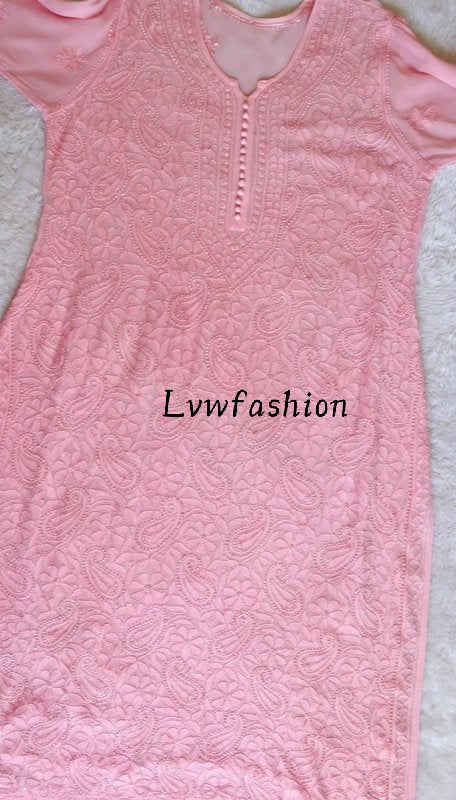 Rose Pink Premium Georgette Kurta