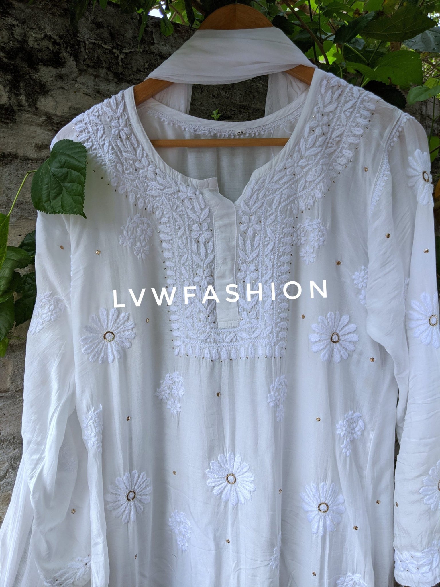 "Azra" Premium Muslin Long Kurta With Slip