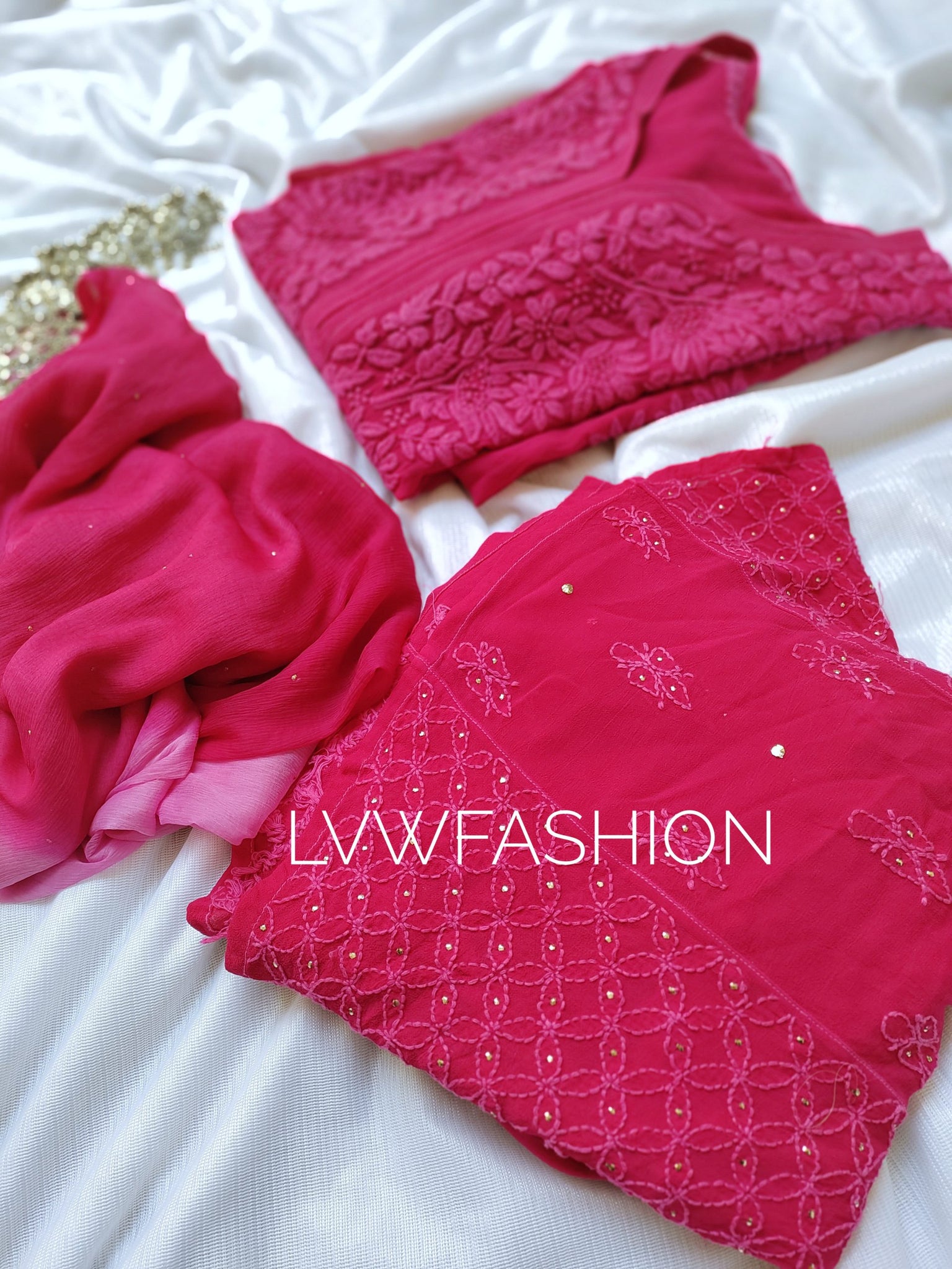 Meer Premium Georgette 3 Piece Set New