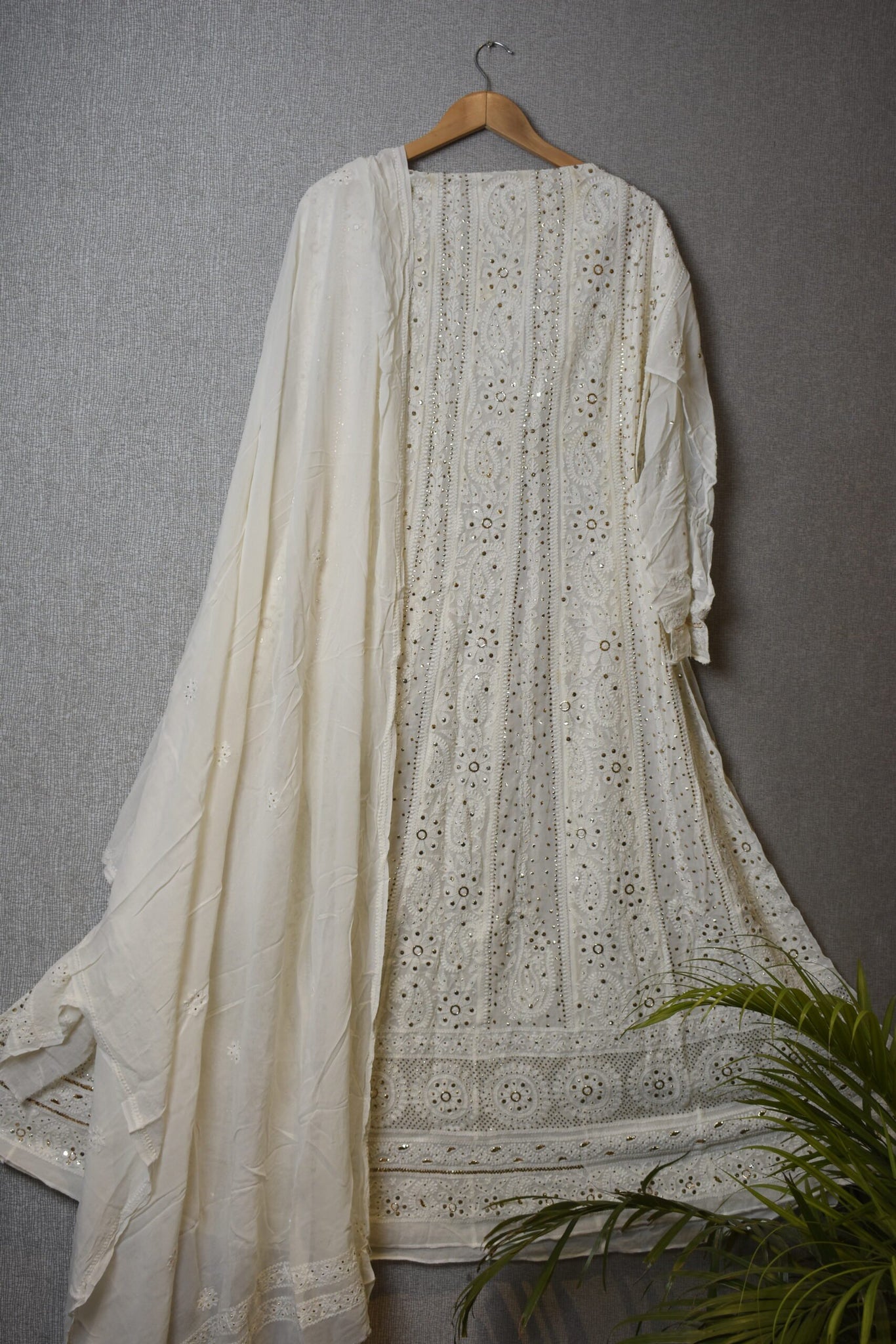 Fida Our Festivel Collection Anarkali , Premium Georgette Anarkali Chikankari & Mukaish(Semi Stitched)