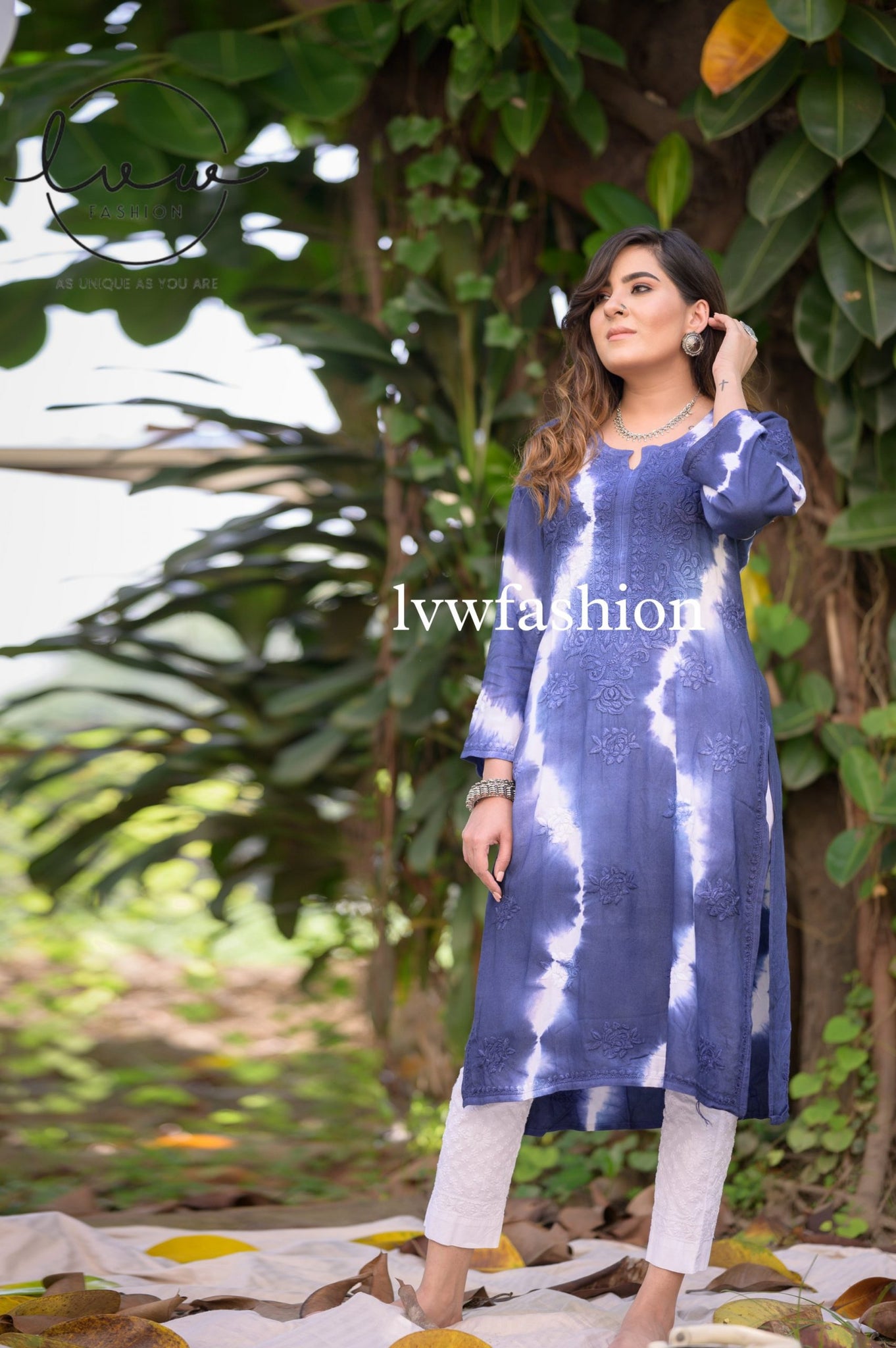 Beautiful Premium Georgette Long Tie Dye Kurta with slip