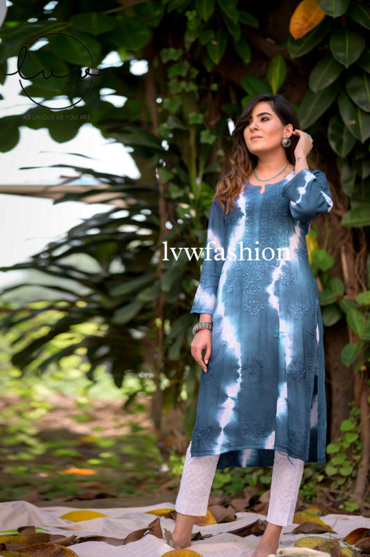 Beautiful Queen Blue Kurta Pant Set