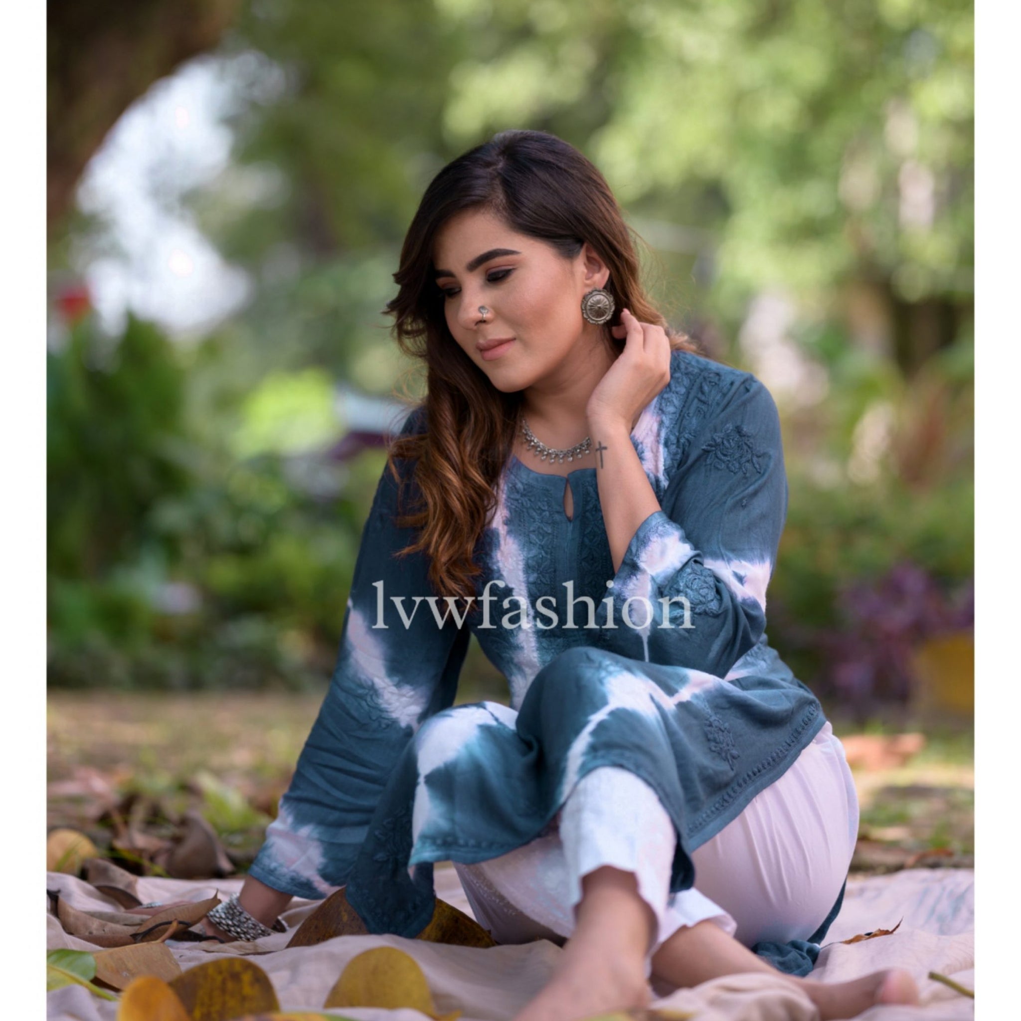 Beautiful Queen Blue Kurta Pant Set