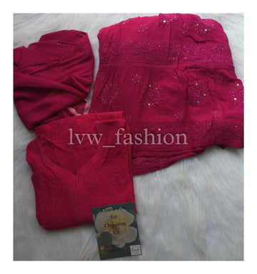 Beautiful Gharara Set chikankari and mukaish add on
