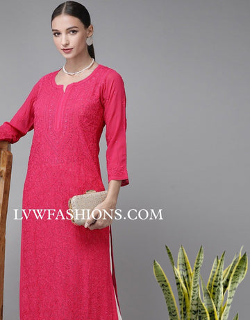 Beautiful Pink Premium Georgette kurta