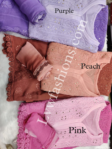 Premium Georgette 3 Piece Set Beautiful Shades