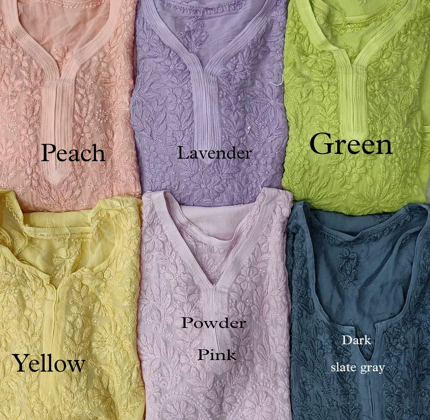 Beautiful Shades Of premium crepe slik kurtas