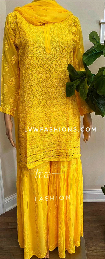 Premium Noorjahan Gharara Set 3 piece