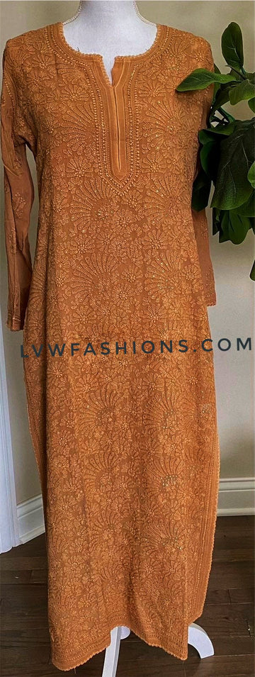 Premium Luxury Kurta With Chikankari & Heavy Mukaish Add On
