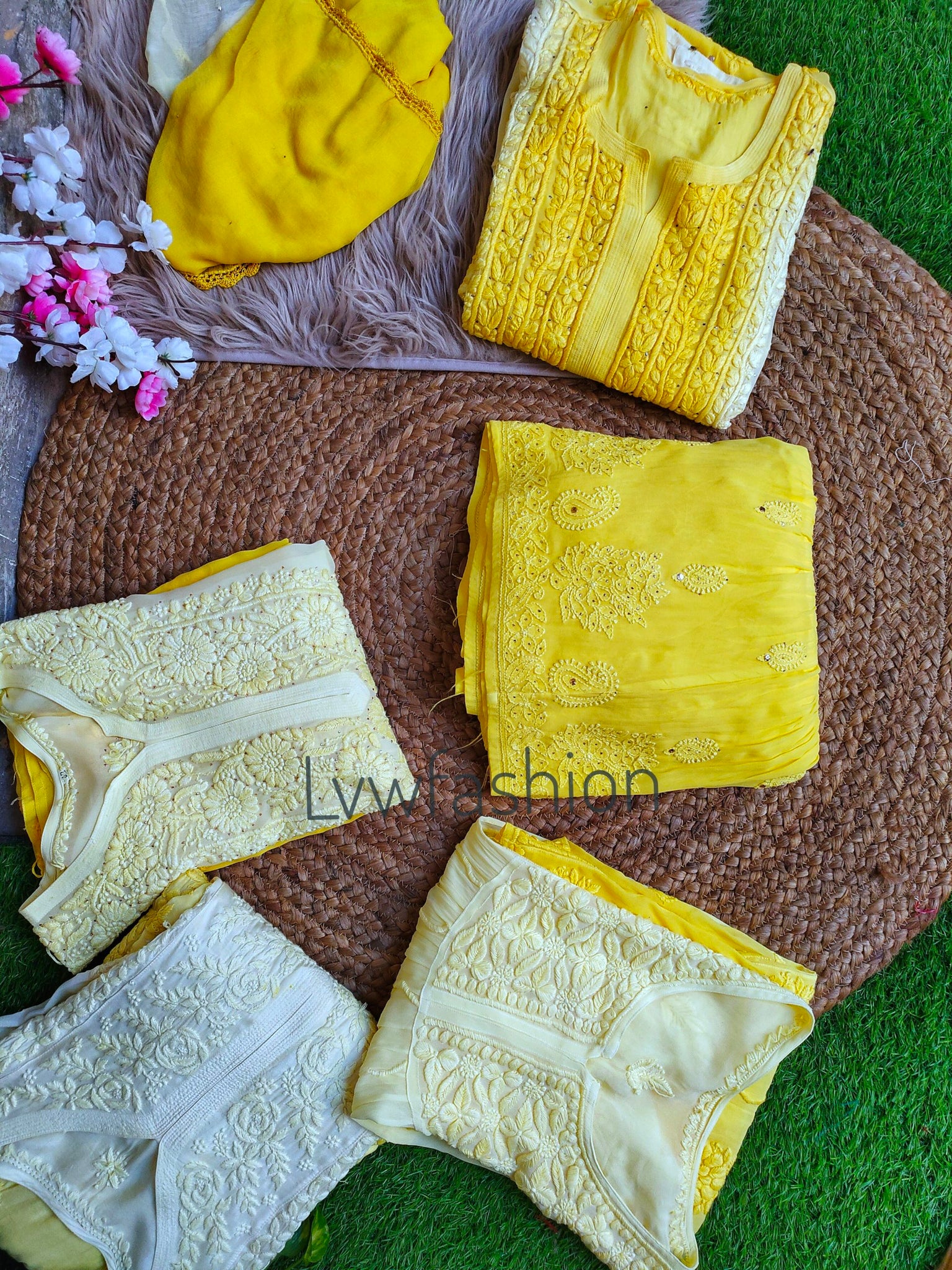 Beautiful Haldi Special Look premium Georgette 3 Piece Set
