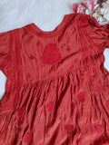Luxurious Pakizah Silk Chikankari Anarkali Dress by LVW Fashion with intricate embroidery and flowing silhouette, size XL.