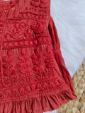 Luxurious Pakizah Silk Chikankari Anarkali Dress by LVW Fashion featuring intricate embroidery and flowing silhouette.