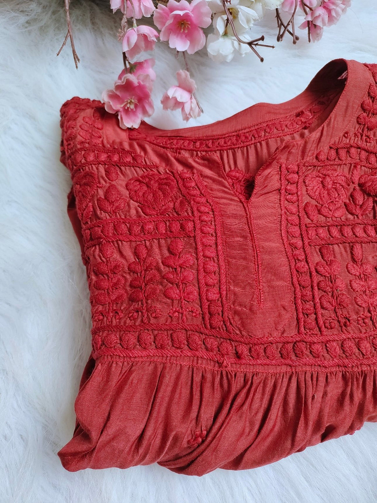 Luxurious Pakizah Silk Chikankari Anarkali Dress by LVW Fashion, featuring intricate embroidery and elegant design.