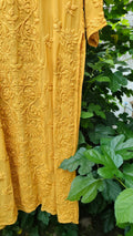 Mahira Premium Georgette long Chikankari kurta with matching pant and dupatta, luxurious look, by LVW Fashion Luxurious Chikankari.