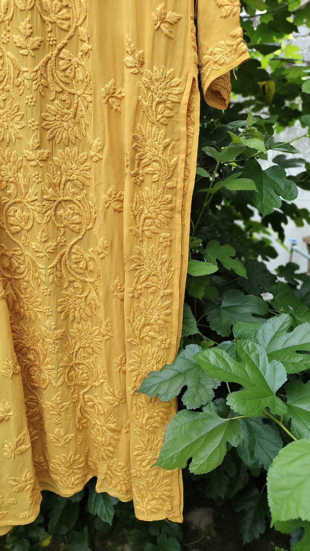 Mahira Premium Georgette long Chikankari kurta with matching pant and dupatta, luxurious look, by LVW Fashion Luxurious Chikankari.