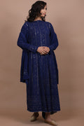 LVW Fashion Luxurious Chikankari Anarkali in premium georgette, semi-stitched with intricate chikankari and kamdani embroidery.