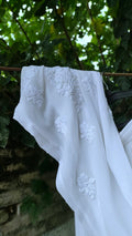 Premium Georgette Chikankari Plazzos with attached lining by LVW Fashion, showcasing intricate embroidery and free size fit.