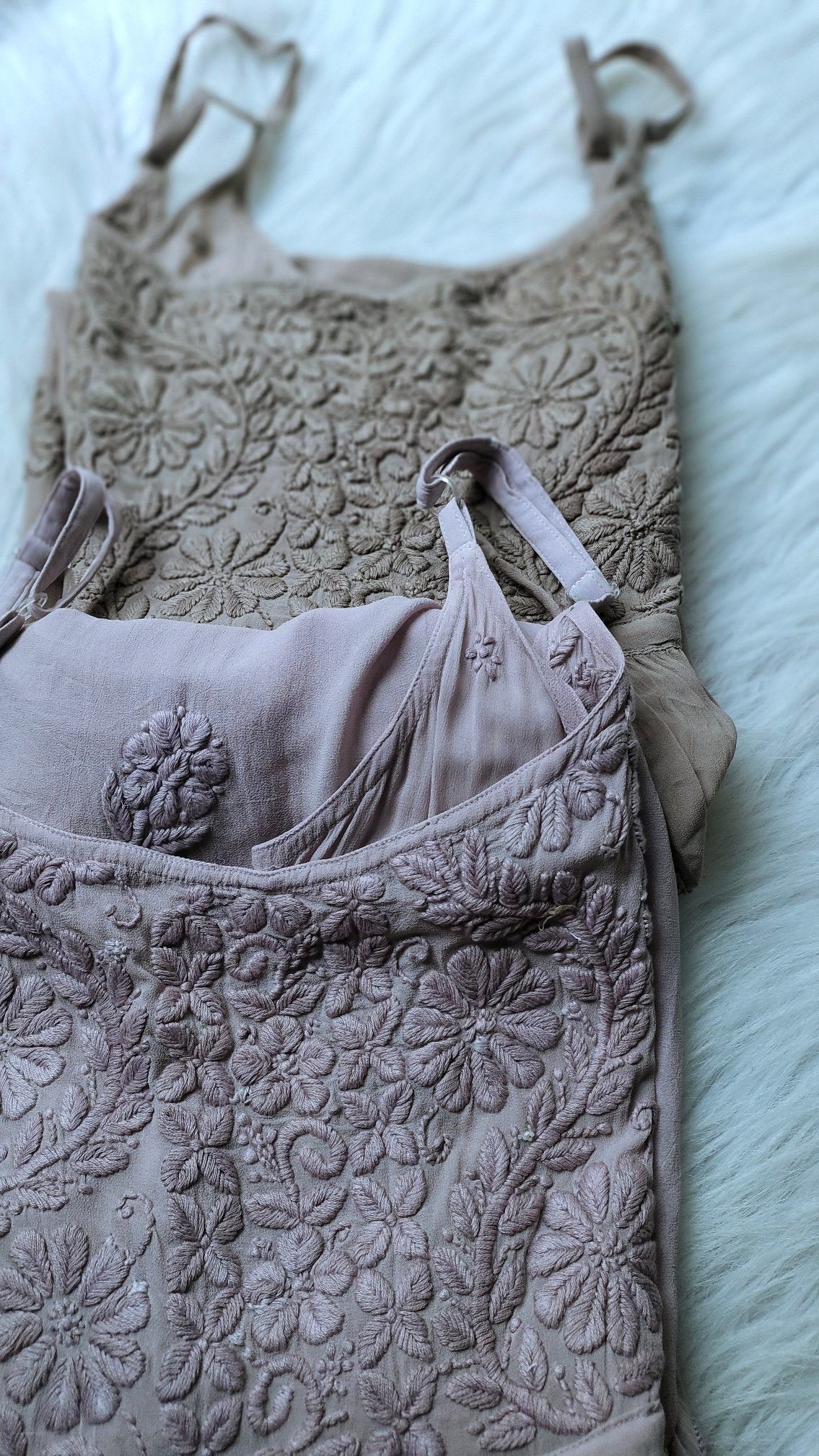 Grey Cheese Tulip premium georgette tunics with chikankari embroidery, featuring a stylish design and matching gharara dupatta from LVW Fashion.