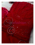Beautiful maroon premium georgette 3-piece set with intricate chikankari embroidery by LVW Fashion Luxurious Chikankari