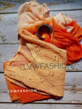 Luxurious Chikankari double shades georgette kurta and dupatta set by LVW Fashion, featuring intricate embroidery and elegant design.