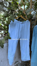 LVW Fashion luxury A F I Y A premium georgette 3-piece set with silk long slip, showcasing intricate chikankari embroidery.