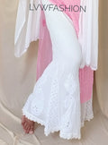 Baby pink premium georgette 3-piece set by LVW Fashion Luxurious Chikankari, featuring intricate embroidery and soft fabric.
