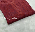 Beautiful maroon georgette kurta with intricate chikankari embroidery, premium quality from LVW Fashion Luxurious Chikankari.