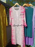 Cherry pink Gulab Si premium georgette kurta set with slip and dupatta, featuring intricate Chikankari embroidery from LVW Fashion.