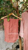 Elegant E L I F Brownies premium georgette 3-piece set with intricate Resham embroidery by LVW Fashion Luxurious Chikankari.