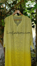 Emil Premium Georgette Floral Motifs Chikankari 3-piece set by LVW Fashion featuring intricate floral embroidery and elegant design.