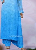 LVW Fashion Luxurious Chikankari Falak premium georgette 3-piece set with intricate embroidery and elegant design.
