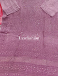 Luxury LVW Fashion Mehrab Georgette Kurtas with intricate Mukaish Jaal design and matching slip, in fawn color.