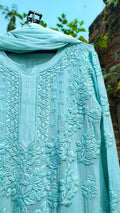 Adaya luxurious Look Chikankari Kurta Skirt Set by LVW Fashion with intricate embroidery and elegant traditional design.