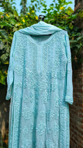 Adaya luxurious Look Chikankari Kurta Skirt Set by LVW Fashion, featuring intricate embroidery on a traditional Indian ensemble.