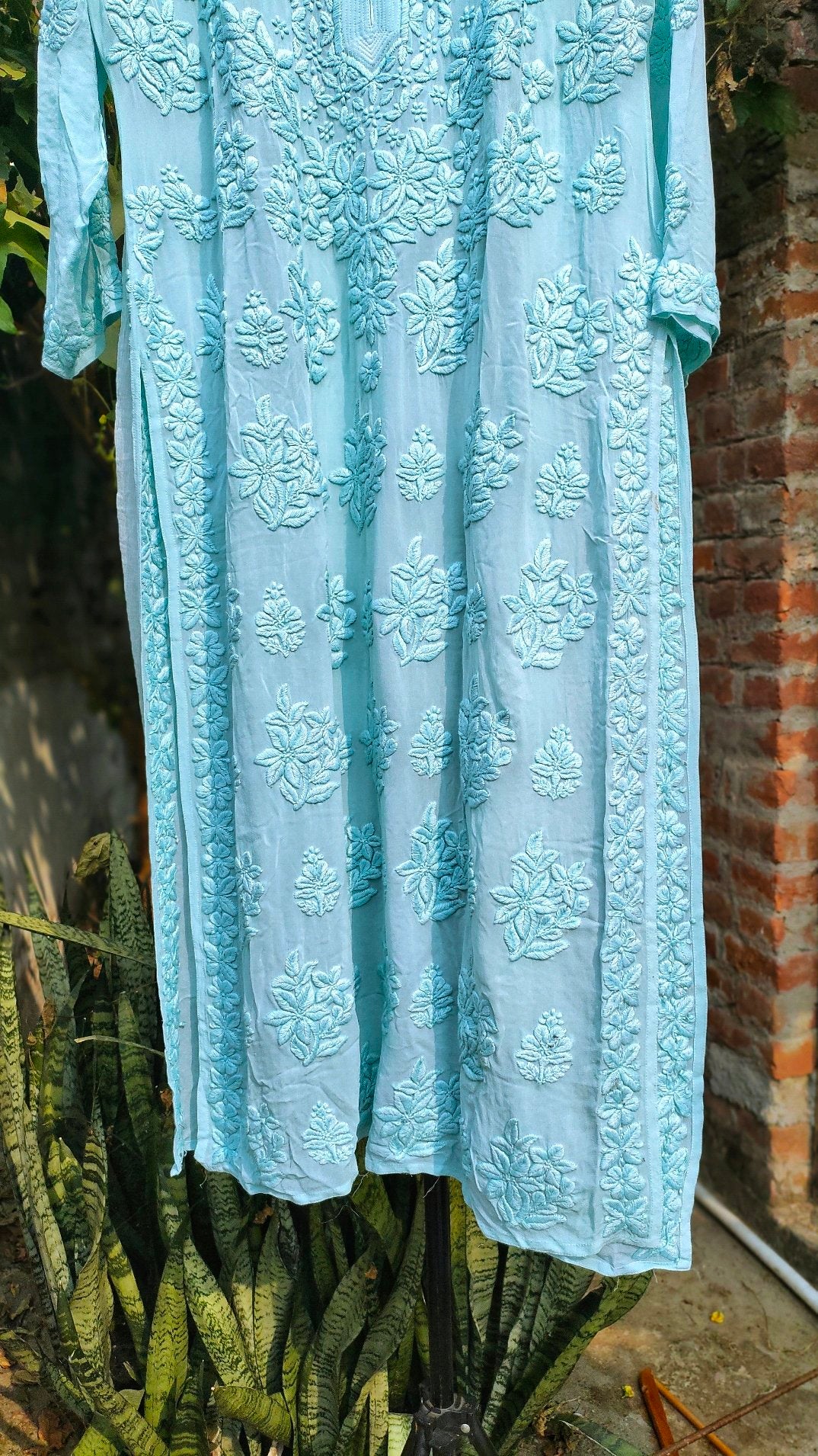 Adaya luxurious Look Chikankari Kurta Skirt Set by LVW Fashion, featuring intricate embroidery and elegant traditional design.