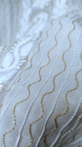 Luxurious Look premium georgette Chikankari kurta set with pearls, Kasab embroidery, and silk slip by LVW Fashion Luxurious Chikankari.