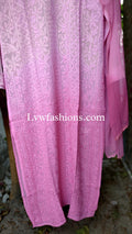 Gulabi premium georgette 3-piece set with resham embroidery, showcasing intricate chikankari craftsmanship by LVW Fashion.