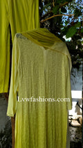 LVW Fashion luxurious Chikankari 3-piece set with beautiful premium georgette fabric and silk long slip inner, elegant traditional attire
