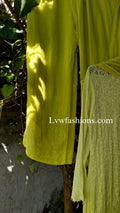 LVW Fashion luxurious Chikankari 3-piece set featuring elegant premium georgette fabric and a silk long slip inner.