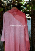 Luxurious LVW Fashion Khirat Resham Embroidery 3-piece set in premium georgette, featuring intricate chikankari design.