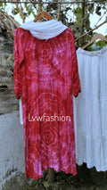 Meer Tie Dye Kurta Gharara Set by LVW Fashion featuring a premium georgette fabric, 3-piece luxurious Chikankari ensemble.
