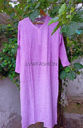Lavender plum premium georgette kurta with slip by LVW Fashion Luxurious Chikankari, showcasing intricate embroidery and lightweight fabric.