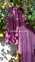 Lilac premium georgette 3-piece set with intricate chikankari and kamdani embroidery by LVW Fashion Luxurious Chikankari.